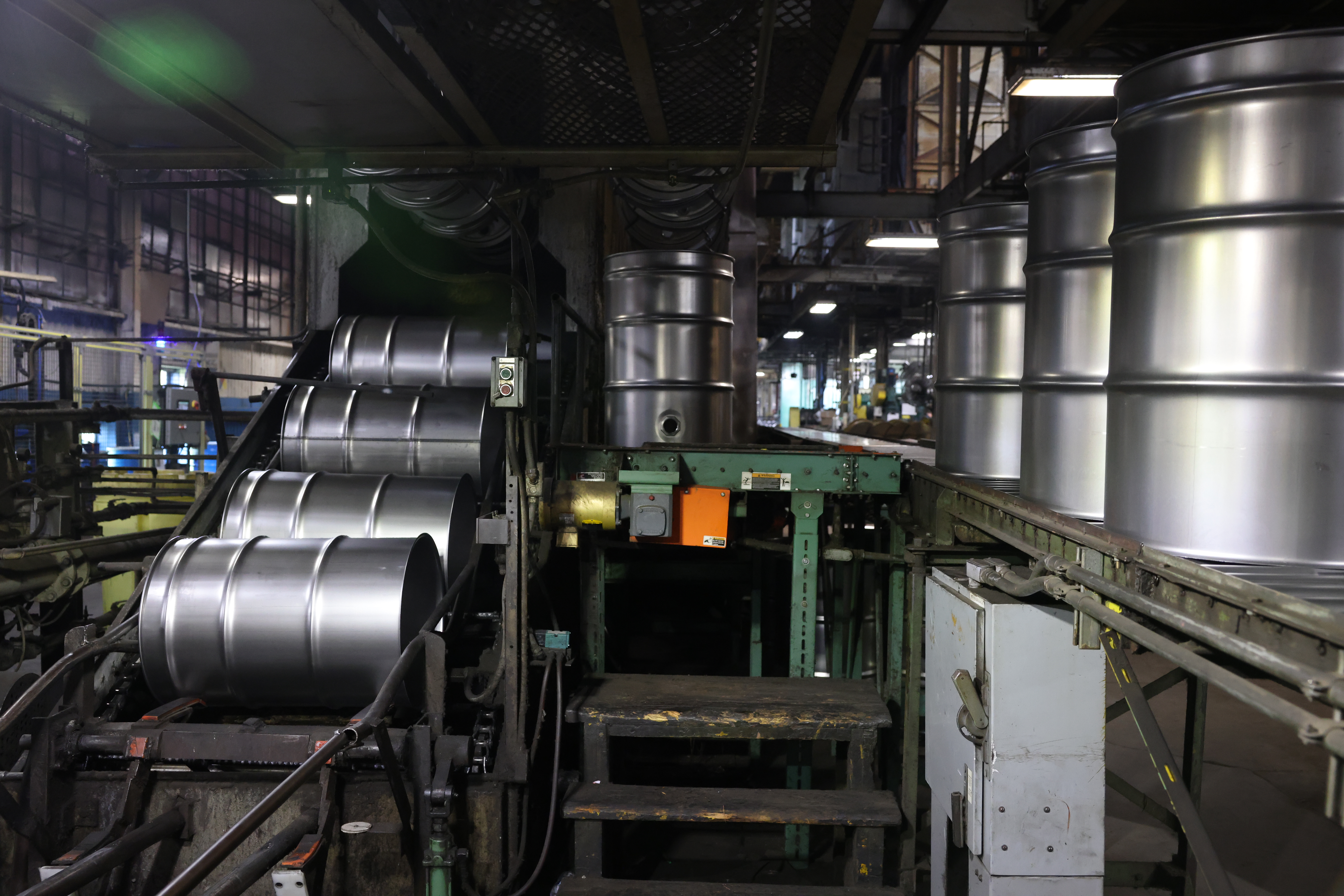 Steels drums in NCC facility.