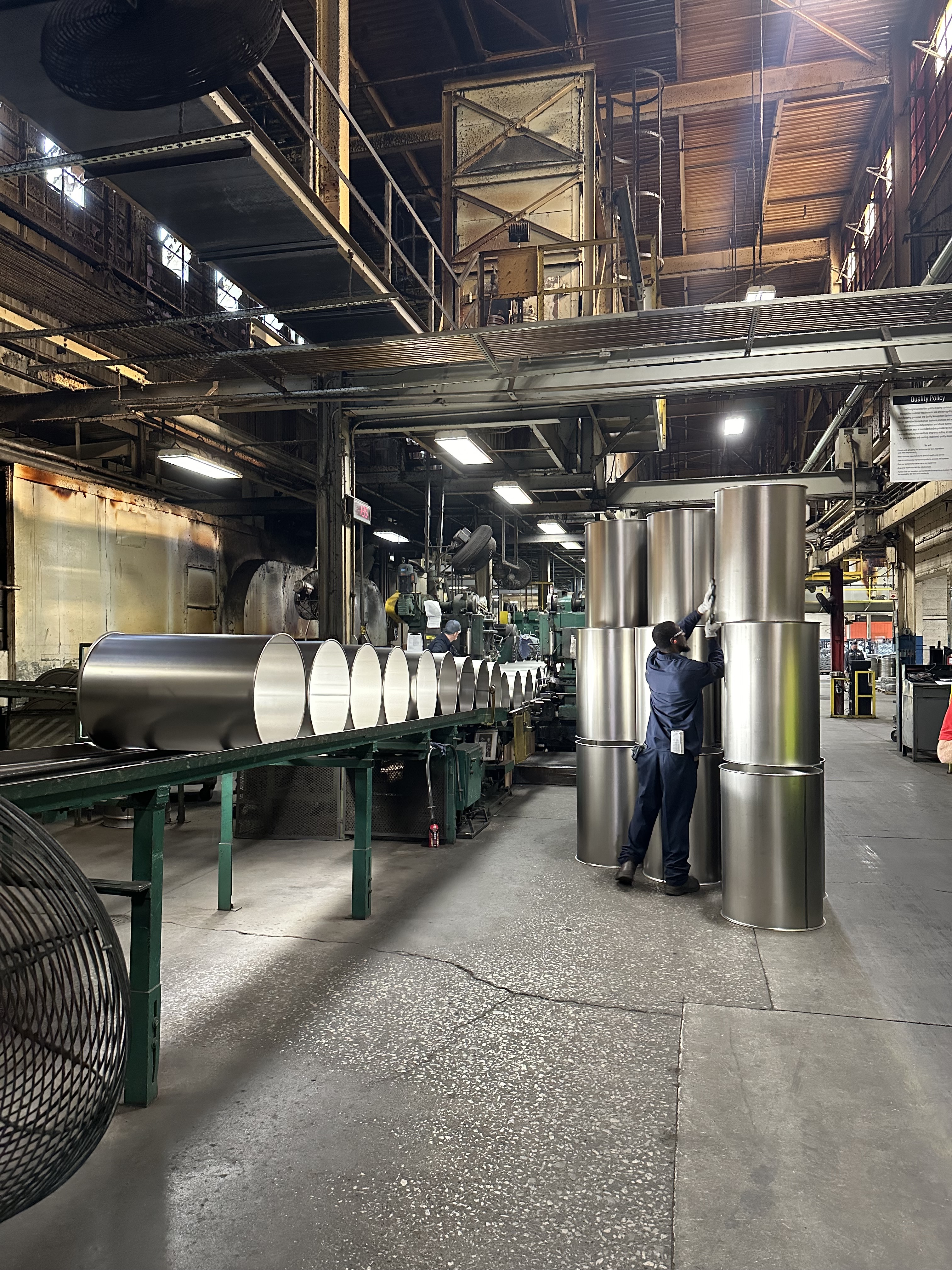 Steel drums in NCC facility