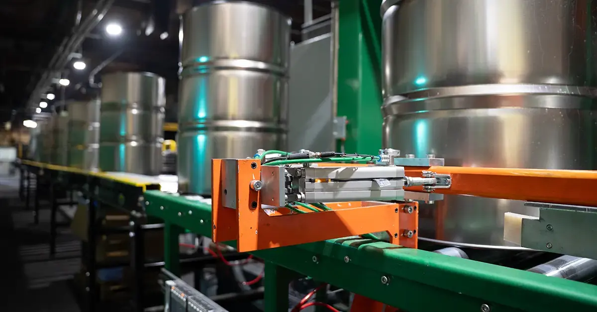 55-gallon food-grade steel drums are being manufactured at the NCC facility